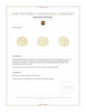 13.86 Ct. Yellow Cabochon Moonstone from Ceylon (Sri Lanka) Appraisal