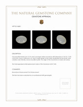 13.70 Ct. White Cabochon Moonstone from Ceylon (Sri Lanka) Appraisal