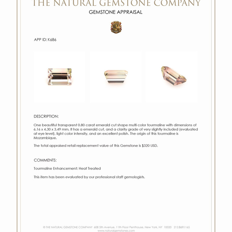 0.80 Ct. Tourmaline from Mozambique