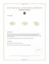 21.23 Ct. White Cabochon Moonstone from Ceylon (Sri Lanka) Appraisal