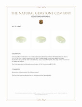 21.23 Ct. Cabochon Moonstone from Ceylon (Sri Lanka) Appraisal