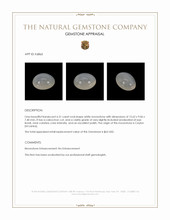 6.31 Ct. Cabochon Moonstone from Ceylon (Sri Lanka) Appraisal