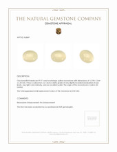 9.97 Ct. Yellow Cabochon Moonstone from Ceylon (Sri Lanka) Appraisal