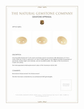 16.43 Ct. Yellow Cabochon Moonstone from Ceylon (Sri Lanka) Appraisal