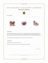 3.85 Ct. Pink Tourmaline from Mozambique Appraisal