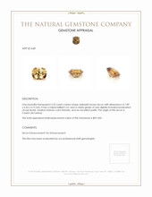 2.32 Ct. Yellowish Brown Zircon from Ceylon (Sri Lanka) Appraisal