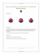 4.04 Ct. Cabochon Rubellite Tourmaline from Mozambique Appraisal