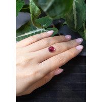 4.04 Ct. Cabochon Rubellite Tourmaline from Mozambique Life Style