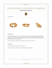 4.31 Ct. Hessonite Garnet from Ceylon (Sri Lanka) Appraisal