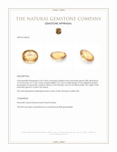 3.96 Ct. Hessonite Garnet from Ceylon (Sri Lanka) Appraisal