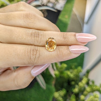 4.97 Ct. Hessonite Garnet from Ceylon (Sri Lanka) Life Style