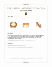 4.87 Ct. Golden Orange Hessonite Garnet from Ceylon (Sri Lanka) Appraisal