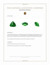1.05 Ct. Tsavorite Garnet from Tanzania Appraisal