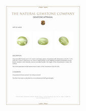 2.37 Ct. Green Cabochon Chrysoberyl from Ceylon (Sri Lanka) Appraisal