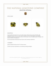 2.94 Ct. Sphene (Titanite) from Madagascar Appraisal