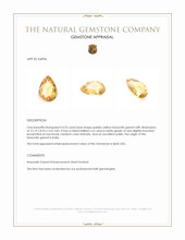 4.35 Ct. Golden Yellow Hessonite Garnet from India Appraisal