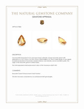 4.23 Ct. Hessonite Garnet from United States Appraisal