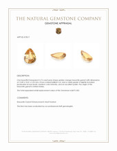 4.75 Ct. Golden Orange Hessonite Garnet from United States Appraisal