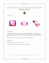 6.72 Ct. Reddish Pink Topaz from Brazil Appraisal