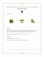 1.22 Ct. Green Tourmaline from Mozambique Appraisal