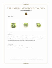 1.41 Ct. Green Tourmaline from Mozambique Appraisal