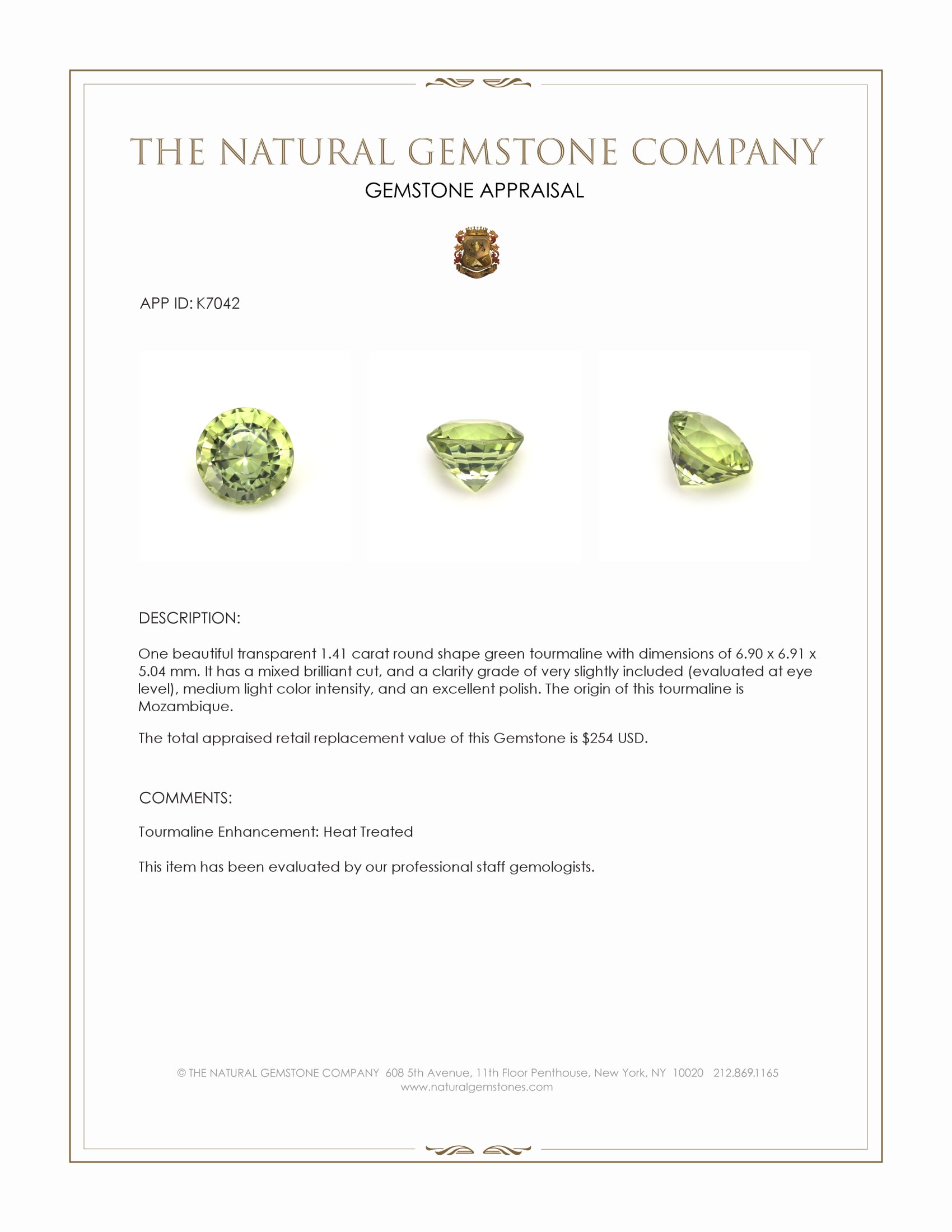 1.41 Ct. Tourmaline from Mozambique