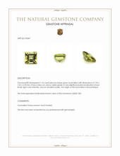 1.76 Ct. Green Tourmaline from Mozambique Appraisal