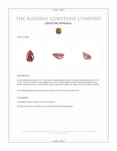 1.37 Ct. Tourmaline from Brazil Appraisal