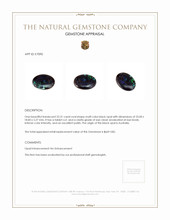 22.31 Ct. Black Opal from Australia Appraisal