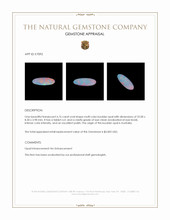 6.76 Ct. Multi Color Boulder Opal from Australia Appraisal