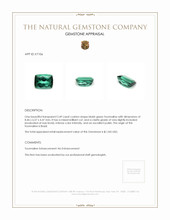 2.49 Ct. Bluish Green Tourmaline from Brazil Appraisal