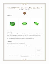 1.70 Ct. Tsavorite Garnet from Tanzania Appraisal