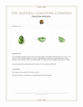 2.32 Ct. Green Tourmaline from Republic of Congo Appraisal