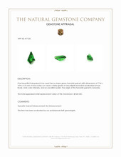 0.64 Ct. Tsavorite Garnet from Tanzania Appraisal