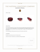 3.35 Ct. Rhodolite Garnet from Mozambique Appraisal