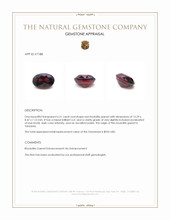 6.21 Ct. Red Rhodolite Garnet from Tanzania Appraisal