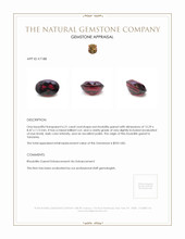 6.21 Ct. Rhodolite Garnet from Tanzania Appraisal