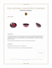 4.99 Ct. Rhodolite Garnet from Tanzania Appraisal