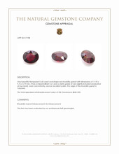 5.60 Ct. Red Rhodolite Garnet from Tanzania Appraisal