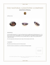 5.12 Ct. Rhodolite Garnet from Ceylon (Sri Lanka) Appraisal