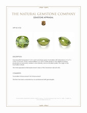 15.23 Ct. Green Tourmaline from Brazil Appraisal