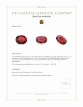 2.55 Ct. Rhodolite Garnet from Madagascar Appraisal