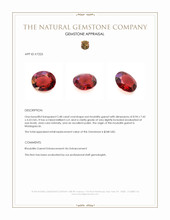 2.48 Ct. Red Rhodolite Garnet from Madagascar Appraisal