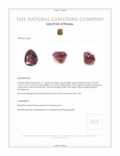3.17 Ct. Rhodolite Garnet from Madagascar Appraisal