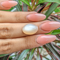 16.10 Ct. Cabochon Moonstone from Ceylon (Sri Lanka) Life Style