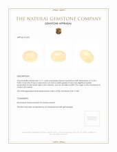 11.71 Ct. Yellow Cabochon Moonstone from Ceylon (Sri Lanka) Appraisal