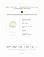 10.88 Ct. White Cabochon Moonstone from Ceylon (Sri Lanka) Scan Report