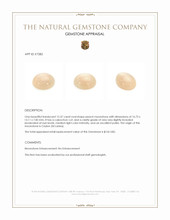 12.37 Ct. Cabochon Moonstone from Ceylon (Sri Lanka) Appraisal