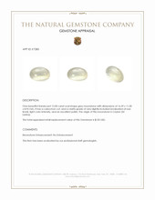 12.00 Ct. Cabochon Moonstone from Ceylon (Sri Lanka) Appraisal