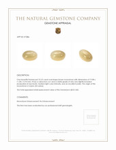 22.22 Ct. Brown Cabochon Moonstone from Ceylon (Sri Lanka) Appraisal